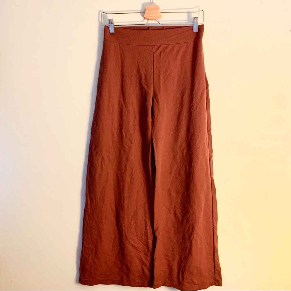 ZARA rust color summer linen boho pants
